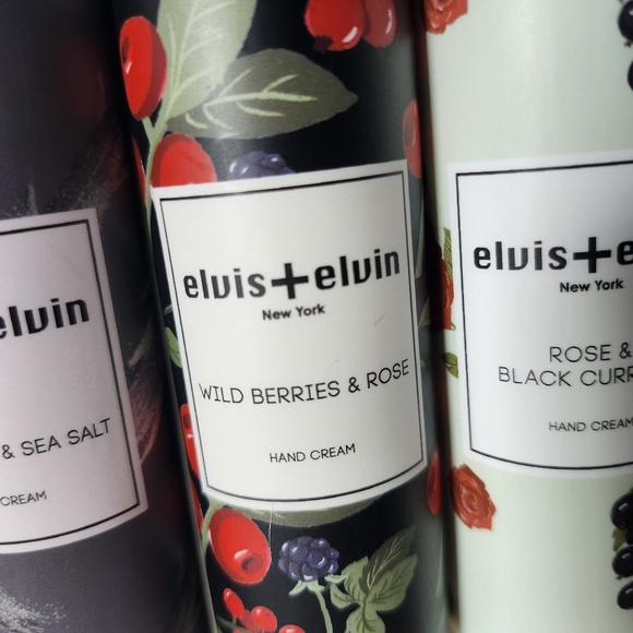 Elvis + Elvin Hand Cream 3 Piece Set - Full Size Rose & Black Current, Driftwood - Picture 3 of 7